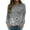 Grey, variant on Fiaer,Women's Crew Neck Sweatshirts Loose Fit Dandelion Animal Printed Plus Size Pullover Long Sleeve Casual Trendy No Hooded Hoodies White XL