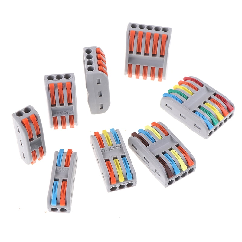 5PCS Wire Connectors PCT-222 Terminal Block Conductor SPL-2/3 Push-In ...