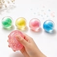 thumbnail image 2 of Squishy Transparent Water Stress Ball, Multicolor Glitter Double Shell Squeeze Toy with Crunchy Feel, Fun Sensory Decompression Toy for Boys Girls and Collectors （Random Color）, 2 of 7