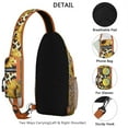 thumbnail image 4 of Sunflower Print Sling Backpack with Romantic Floral Pattern, Lightweight Durable Crossbody Daypack, Adjustable Strap, Multiple Compartments for Daily Use and Outdoor Activities, 4 of 6