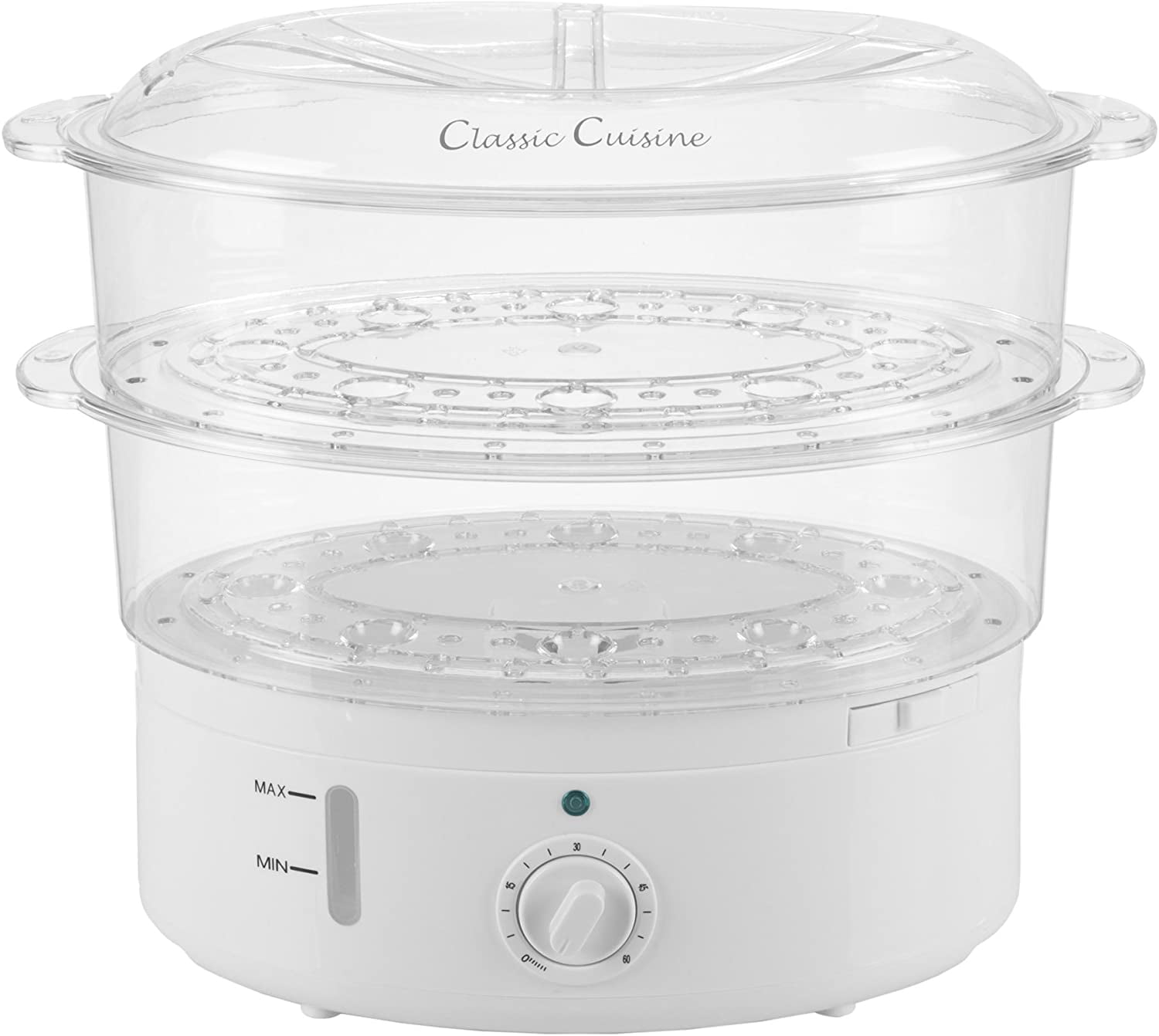 6.3 Quart Electric Vegetable Steamer Rice Cooker with Timer for Healthy Cooking