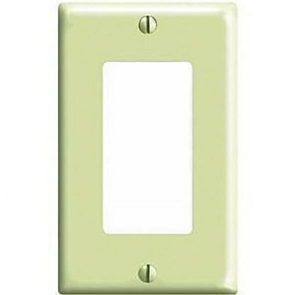 Leviton 80401-I Ivory Single Gang Decora Wall Plate