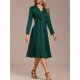 thumbnail image 5 of Vestido de manga larga con cuello en V para mujer, ropa informal de primavera, talla grande, 5 of 7