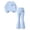 Light Blue, variant on Cethrio Girls Fashion Outfit Sets, Micro‑fleece Lined 2 Piece Outdoor Long Sleeve Girls' Clothing Sets Size 14 Gray