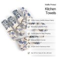 thumbnail image 3 of FINGERCRAFT Kitchen Towels, 100% Natural Cotton Waffle, Set of 6 Multi-Purpose Kitchen Cloth Very Soft Highly Absorbent Tea Towels for Home and Kitchen 20in X 30in Blue Pottery, 3 of 7