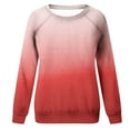 thumbnail image 4 of Chandails à Capuchon de Mode pour Femmes 2023 Manches Longues Décontractées Dégradé Jour Impression Col Rond Chandail en Molleton Col Rond Chandail Tunique Hauts 50 % de Rabais Liquidation Costumes Halloween/noël, 4 of 5