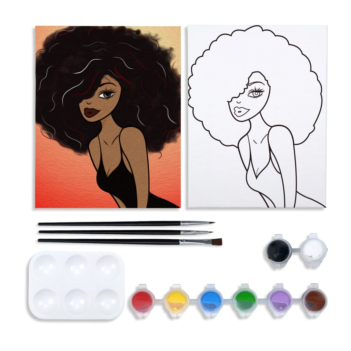 VOCHIC Canvas Painting Kit Pre Drawn Canvas for Painting for Adults