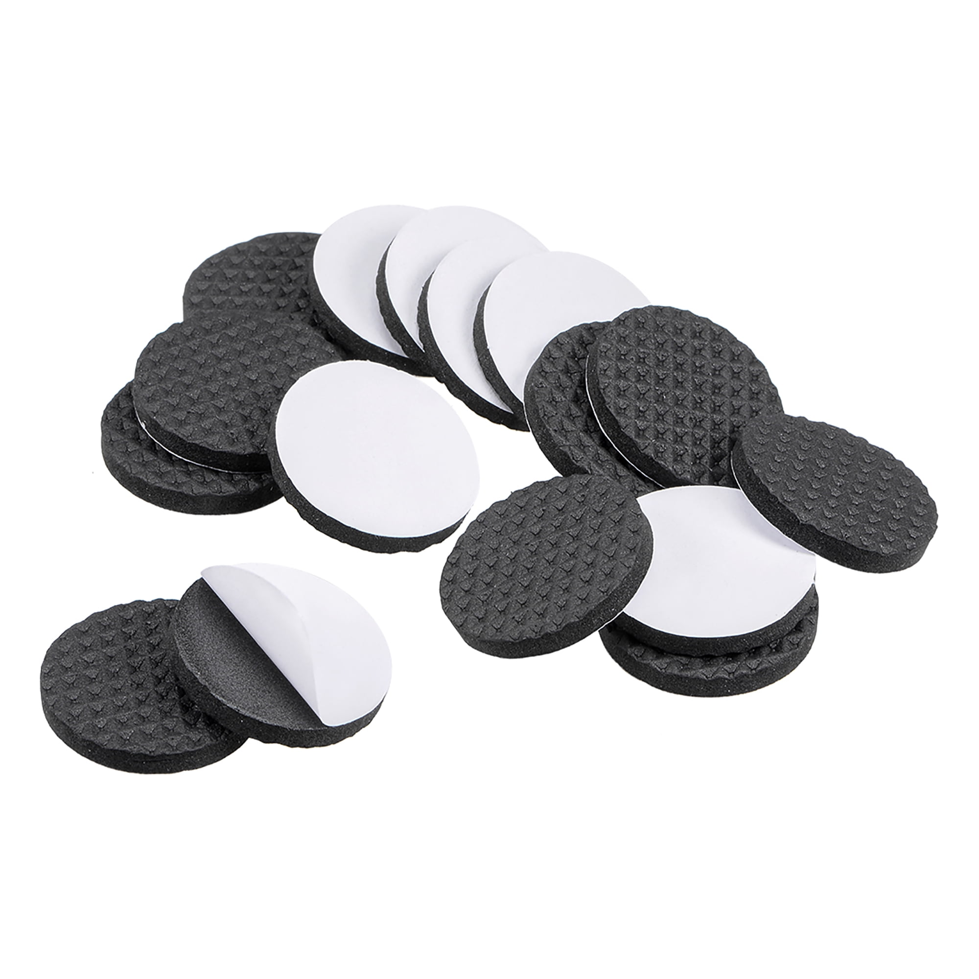 Furniture Pads, Adhesive EVA Pads 30mm Dia 4mm Thick Round Black 28Pcs