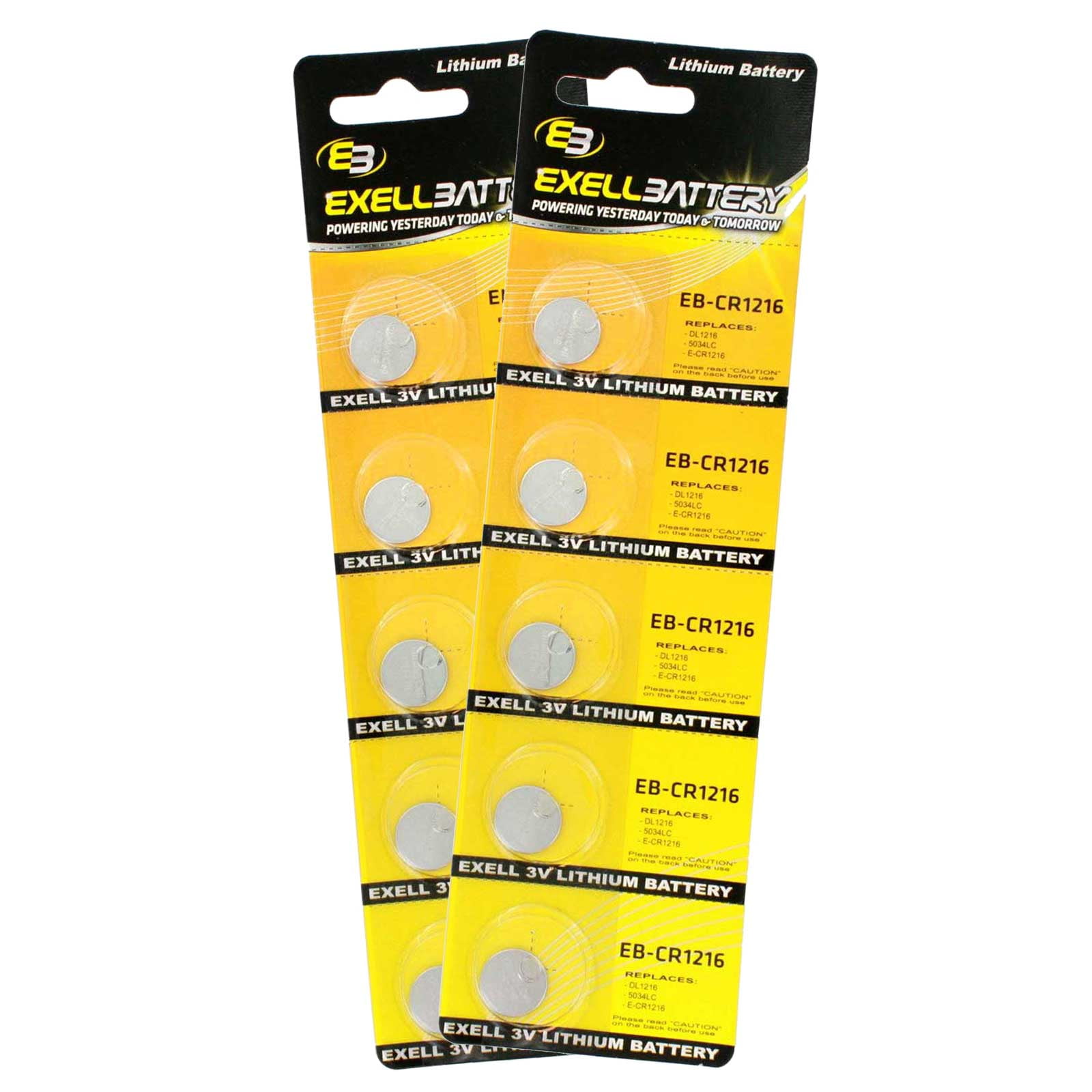 2x 5pk 3V Coin Cell Battery 280-208 DL1216B BR1216-1W CR1216-1W KCR1216 LM1216