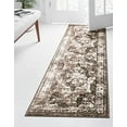 thumbnail image 2 of Unique Loom 3134096 2 ft. x 6 ft. 7 in. Salle Garnier Sofia Runner Rug, Dark Brown, 2 of 5
