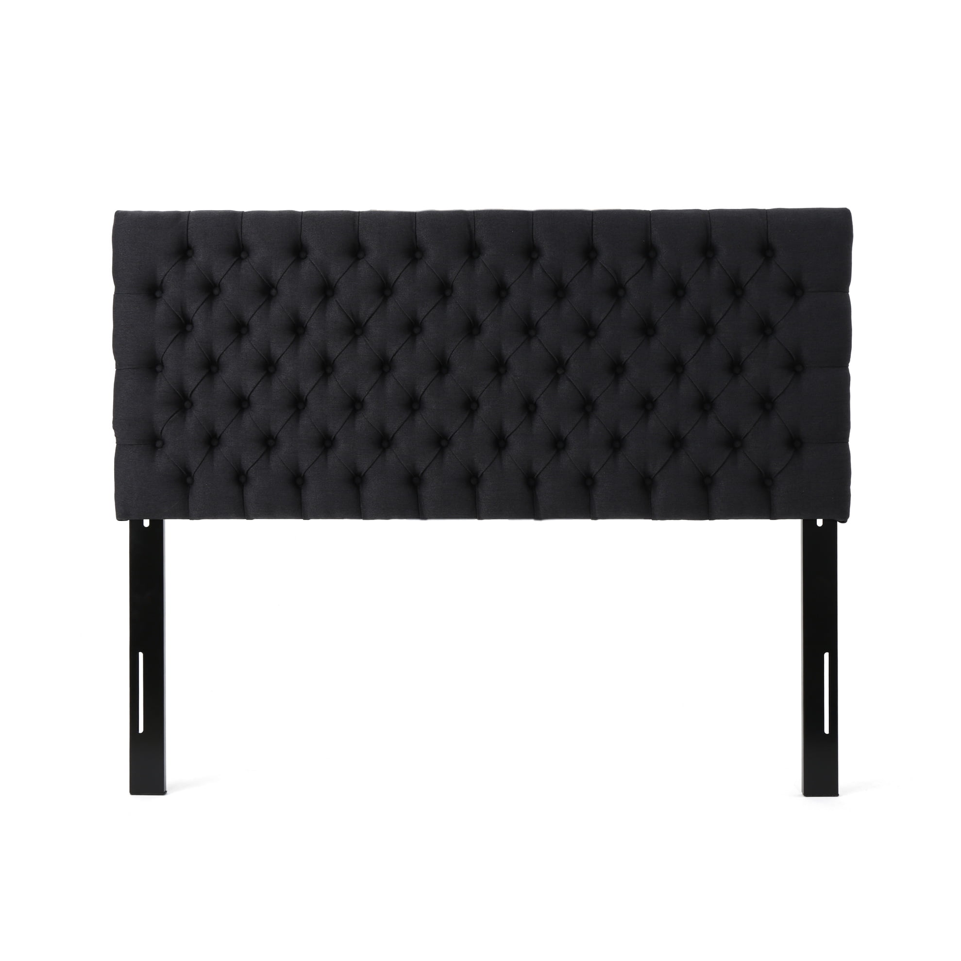 Upholstered Headboard In Charcoal Grey For Queen Bed, Fashion Forward Bed Grey, Upholstered, Graceful Look