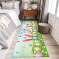 thumbnail image 4 of Easter 2'x6' Runner Rugs for Hallway Kitchen Bedside Non Slip Washable, Spring Easter Eggs Bunny Butterflies Green Entryway Rug Runners with Rubber Backing, Long Carpet Runner for Laundry Room, 4 of 8