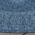 thumbnail image 3 of SAFAVIEH Courtyard Delbet Distressed Medallion Indoor/Outdoor Area Rug, 6'7" x 6'7" Round, Navy/Ivory, 3 of 9