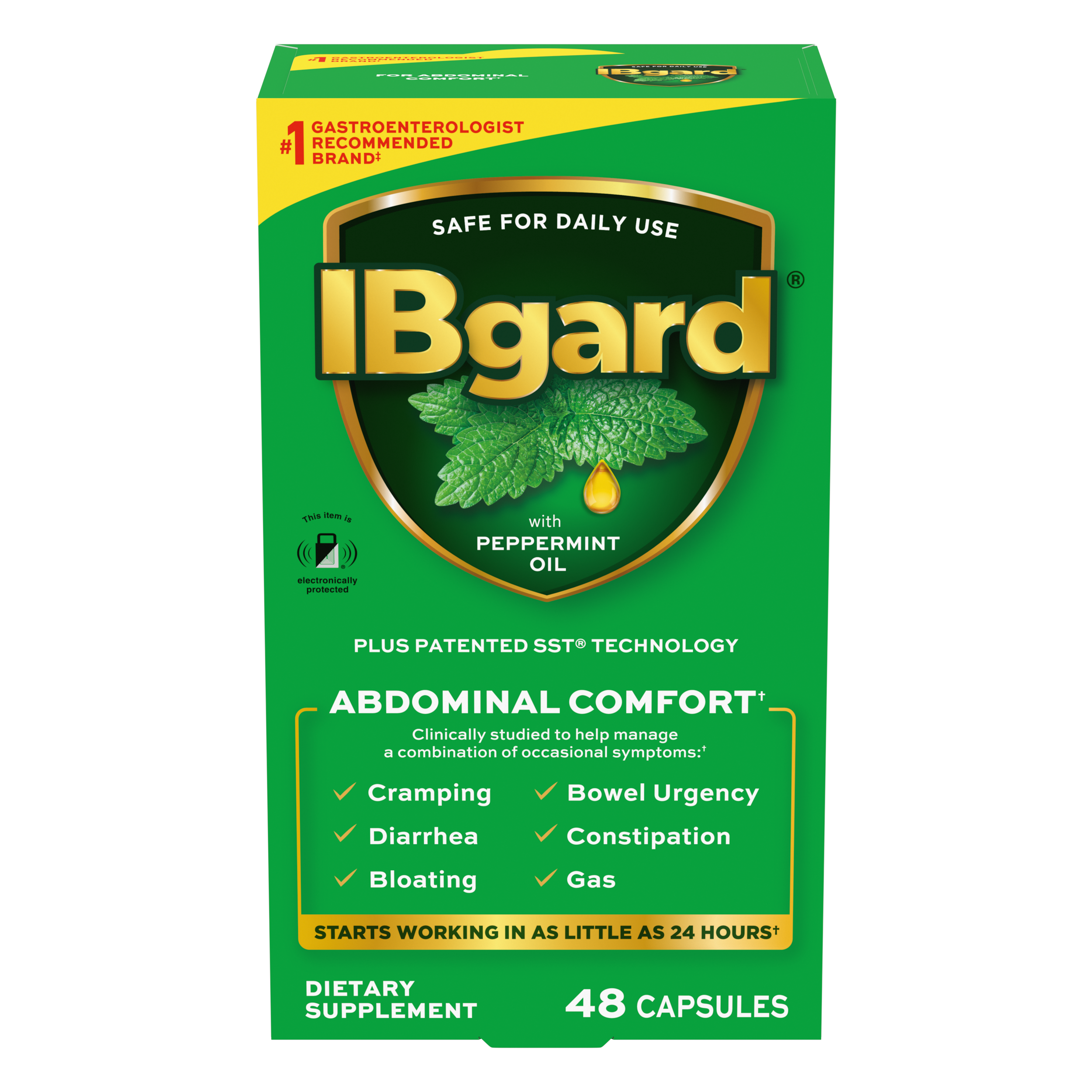 IBgard Digestive Gut Health Supplement for a Combination of Occasional Symptoms: Cramping, Bowel Urgency, Diarrhea, Constipation, Bloating & Gas, 48ct (Packaging May Vary) - image 2 of 9