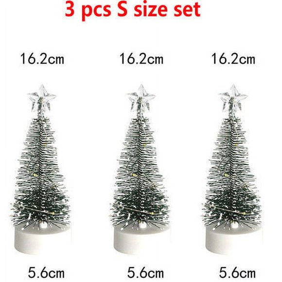 3pcs Set S Warm Light Christmas Tree Ornaments Christmas Party Home Decoration LED Code Set