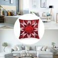 thumbnail image 5 of BANET  Decorative Couch Throw Pillow Cover Embroidered  Farmhouse Accent Little Sunflower Throw Pillows Case Set Cushion Cover for Living Room Bed Pack of 2 Red 22x22in, 5 of 7