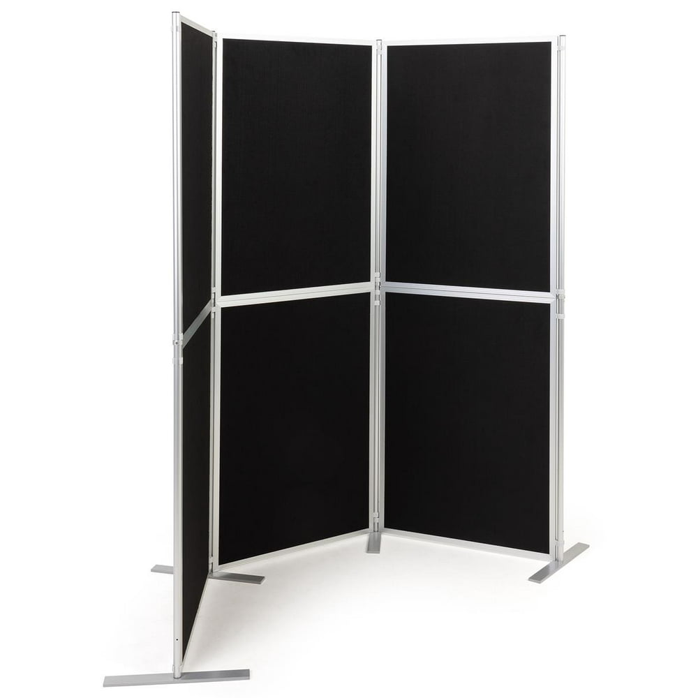Displays2go 6Panel Folding Exhibition Board, 75 x 71 VelcroReceptive