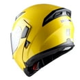 thumbnail image 5 of 1Storm Adult Motorcycle Modular Flip up Street Bike Full Face Dual Visor Helmet HB-B89CLS Glossy Yellow, 5 of 5