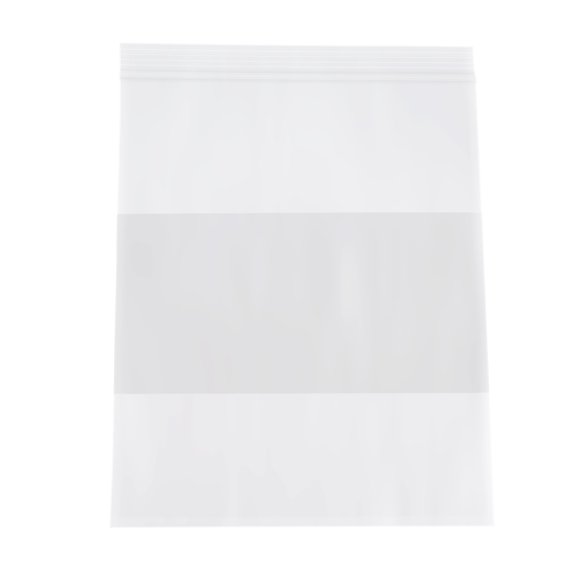 SSBM White Block Reclosable Bags 8" x 10" 4 Mil Dust-Resistant Bags for Snacks, Food and Small Items 10000 Pack