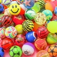 thumbnail image 4 of Colorful Bouncy Balls Portable Rubber High Bouncing Balls Party Favor For Kids Prizes Birthdays Gifts 10 large pattern balls Diameter 42mm, 4 of 5