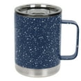 thumbnail image 2 of FIFTY/FIFTY Stainless Steel Vacuum Insulated Camp Mug - 12oz - Navy Speckled with Slide Lid, 2 of 6