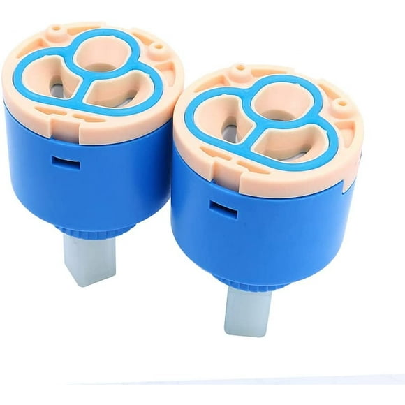 2Pcs Replacement Faucet Cartridge, Ceramic Disc Cartridge Faucet Water Mixer Tap Inner Control Kitchen Waterfall Faucet Valve-40mm