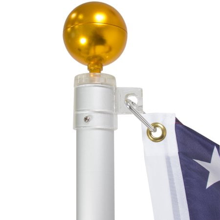 Ktaxon Outdoor 20ft Aluminum Sectional Flagpole Kit Halyard Pole + 1PC US American Flag