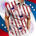 thumbnail image 2 of Independence Day Male Summer Independence Day Theme Printed Button Shirt Turn Down Short Sleeve Tops Shirt Funny 4Th Of July Shirts for Men, 2 of 5
