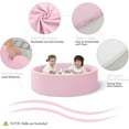 thumbnail image 2 of Ball Pit for Toddlers, 35.4"x 11.8" Foam Ball Pits, Indoor Soft Round Baby Playpen for Children, Ideal Gift for Toddlers, Pink, (Balls not Included), 2 of 15