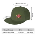 thumbnail image 2 of DouZhe Flat Brim Cap Snapback Hat, Future Robot Prints Adjustable Green Adult Baseball Cap, 2 of 6