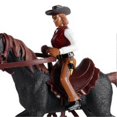 thumbnail image 4 of Cowboy Horse Toy High Simulation Lifelike Details Safe Plastic Bright Colors Horse Riding Figurine for Kids Tabletop Black Horse, 4 of 4