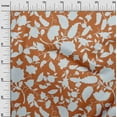 thumbnail image 3 of oneOone Silk Tabby Orange Fabric Jacobean Floral Silhouette Diy Clothing Quilting Fabric Print Fabric By Yard 42 Inch Wide, 3 of 4