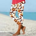 thumbnail image 2 of SwiftWear Women's Fall Cute Pumpkin Print Capri Leggings Pants - Halloween Theme High Waisted Capris Comfort Stretch S-3XL​, 2 of 5