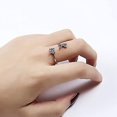 thumbnail image 2 of Anillo Mujer Letra Plata Y Oro Color Metal Apertura Ajustable Anillo Iniciales Nombre, 2 of 5