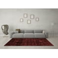 thumbnail image 3 of Ahgly Company Machine Washable Indoor Rectangle Abstract Red Modern Area Rugs, 2' x 5', 3 of 4