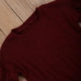 thumbnail image 4 of Baby Girls Long Lantern Sleeve Pullover Solid Color  Collar Knit Top, 4 of 7