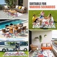 thumbnail image 3 of Independence Day Outdoor Rug 3x5 Ft, Non Slip Washable Area Rug, 4th of July Red Blue Stars Patriotic Patio Rugs Carpet Runner, Large Floor Mat for Indoor/Outdoor Deck Porch Camping, 3 of 8