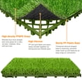 thumbnail image 5 of TrumanPick Artificial Grass Interlocking Flooring Decor Indoor Outdoor Turf Grass for Patio Backyard Balcony, 12" x 12, 5 of 10