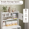 thumbnail image 2 of Resenkos Cat Litter Box, Cat Litter Pan, Large Cat Litter Box Enclosure with Display Storage Shelves-White, 2 of 10