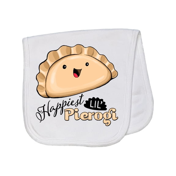 Inktastic Happiest Lil' Pierogi Baby Burp Cloth