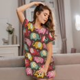 thumbnail image 3 of Disketp Cute Elephants para Camisón Corto de Manga Corta para Mujeres, Camisón Cómodo con Escote Redondo, Bonito y Confortable, 3 of 6