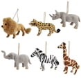 thumbnail image 7 of Simulation Animal Model Cute Giraffe Leopard Rhino Zebra Plastic Figurine Model Ornaments Mini Lion Elephant Model Ornament Xmas Tree Pendant Party Favor, 7 of 7