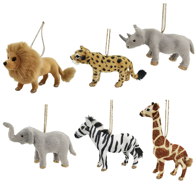 D-GROEE Mini Animal Toys Jungle Zoo Animals Figures Wild Plastic Animals  Wild Animal Figurines Miniature for Toddlers Kids Gift Animal Themed Xmas