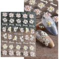 thumbnail image 2 of 5D Nail Sticker Design Nail Decals 4 Sheets Nail Stickers Flower Appliques Nail Art Self-Adhesive, 2 of 5