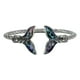 thumbnail image 1 of Abulón cola de apertura de ajuste pulsera brazalete de joyería de decoración de pescado pulseras de plata, 1 of 8