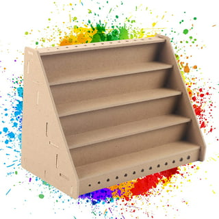  ARFETIGO 6 Layer Acrylic Paint Organizer&Paint Brush Holder  Snap-on Design Easy Assembly Paint Storage Rack for Acrylic Craft Hobby  Miniature Model Light Paint Can Storage (Grey) : Arts, Crafts & Sewing