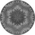 thumbnail image 1 of Ahgly Company Machine Washable Indoor Round Transitional Gunmetal Gray Area Rugs, 8' Round, 1 of 7