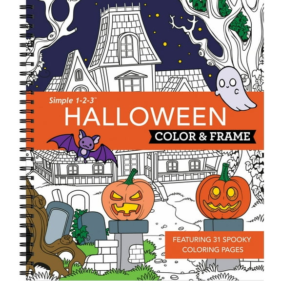 Color and Frame - Halloween (Coloring Book) (Spiral-Bound)