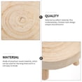 thumbnail image 4 of CATIEBYE Retro Style Flowerpot Base, Synthetic Material, Wood Color, Outdoor Garden Planter Stand, 1 Pack, 6.5 x 6.5 x 3.5 inches, 4 of 6
