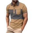 thumbnail image 1 of COM1950s Men's Short Shorts, Man Leisure Flip Collar Color Blocking Button Motion Ventilation Short Sleeve , Men Short Shorts, 1 of 9